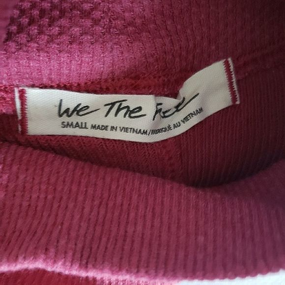 NEW Free People JoJo Long Sleeve Ribbed Thermal Snap Cuff Top in Hot Pink - Picture 11 of 11